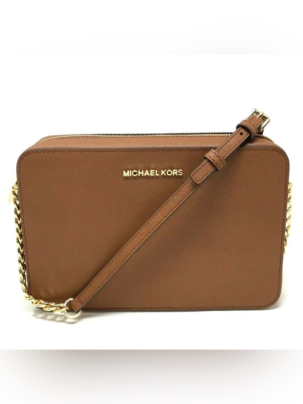 Michael Kors Jet Set Saffiano Leather Crossbody - Acorn